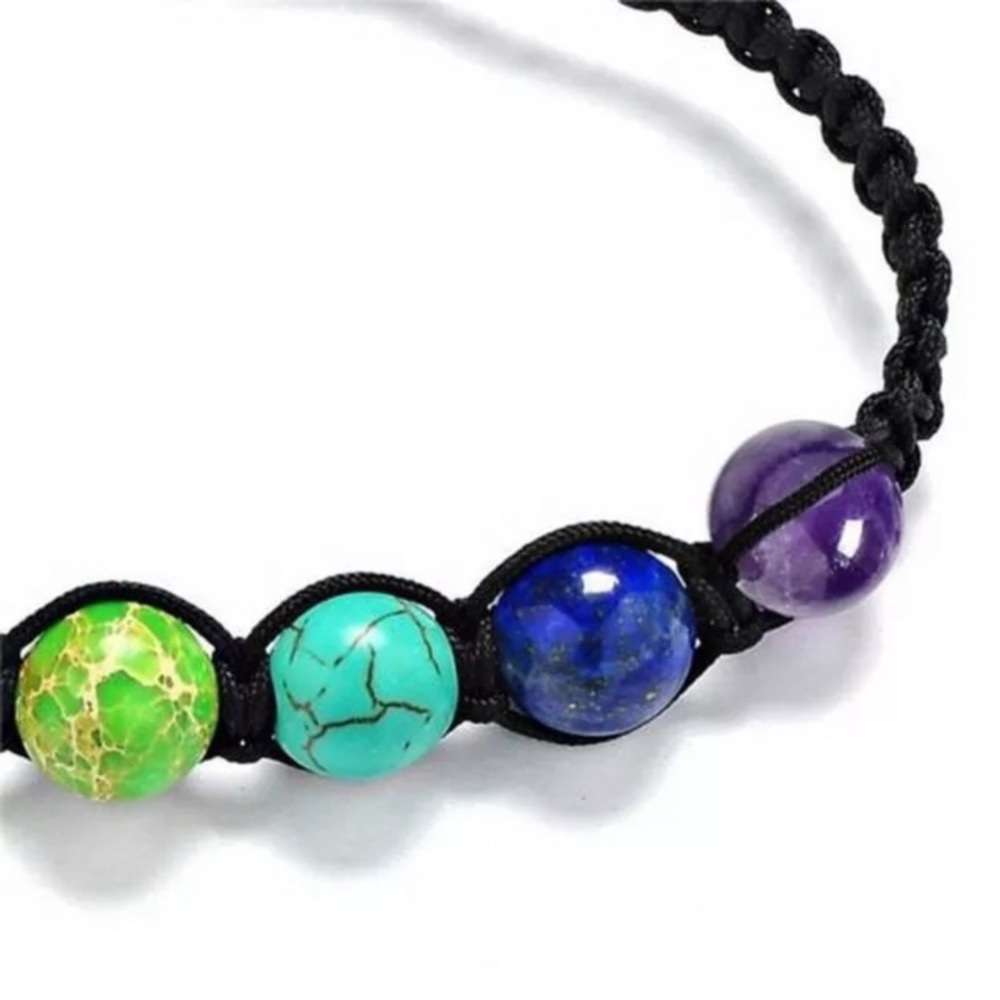7 Chakra Healing Adjustable Bracelet - Picture 4 of 8